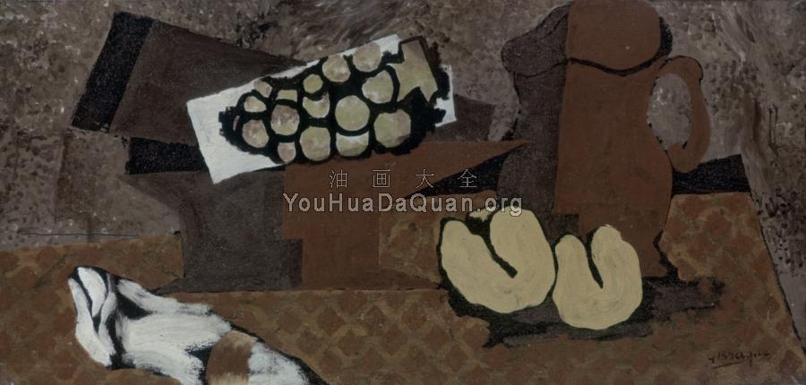 Still life with brown jug - 乔治·勃拉克